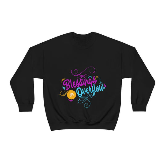 Blessings On Overflow Unisex Heavy Blend™ Crewneck Sweatshirt - ClaimedbyGodDesigns
