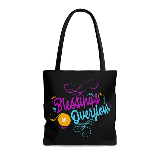 Blessings on Overflow Tote Bag - ClaimedbyGodDesigns