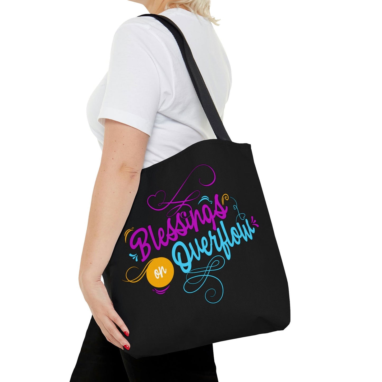 Blessings on Overflow Tote Bag - ClaimedbyGodDesigns