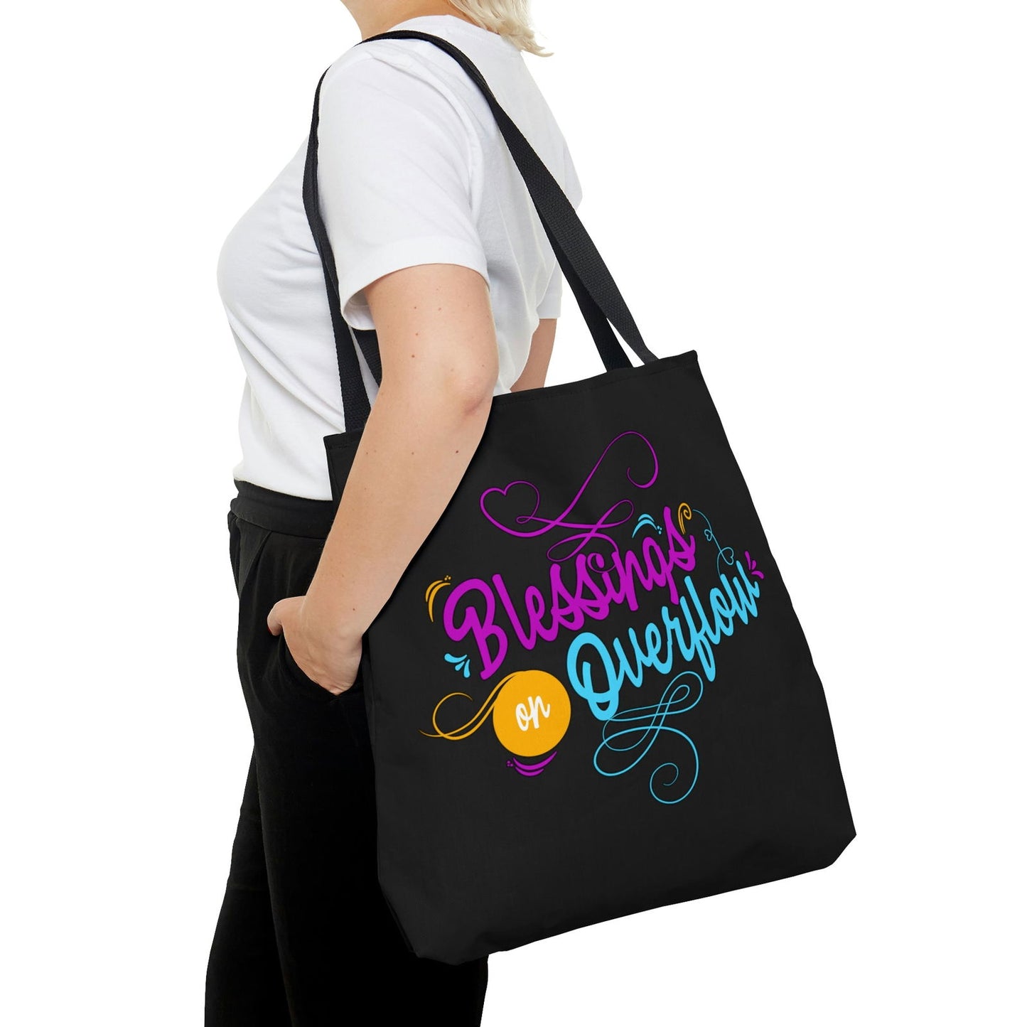 Blessings on Overflow Tote Bag - ClaimedbyGodDesigns