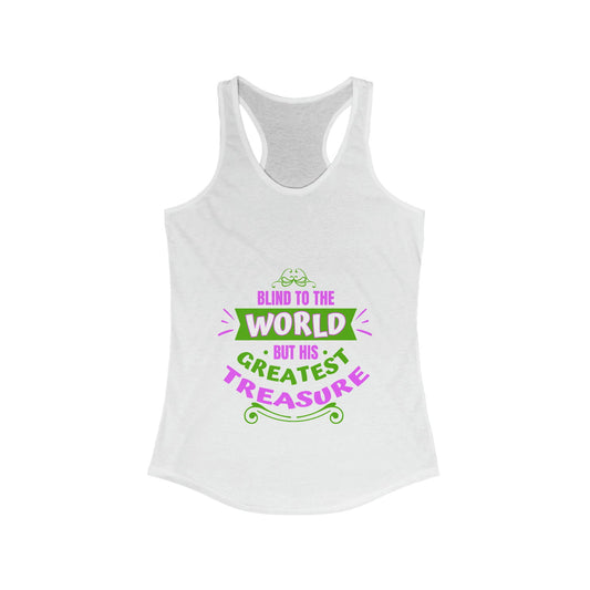 Blind To The World But His Greatest Treasure  slim fit tank-top - ClaimedbyGodDesigns