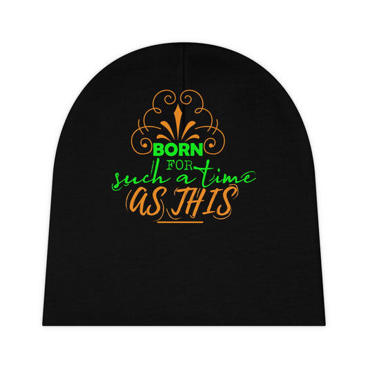 Born For Such A Time As This Christian Baby Beanie (AOP) - ClaimedbyGodDesigns