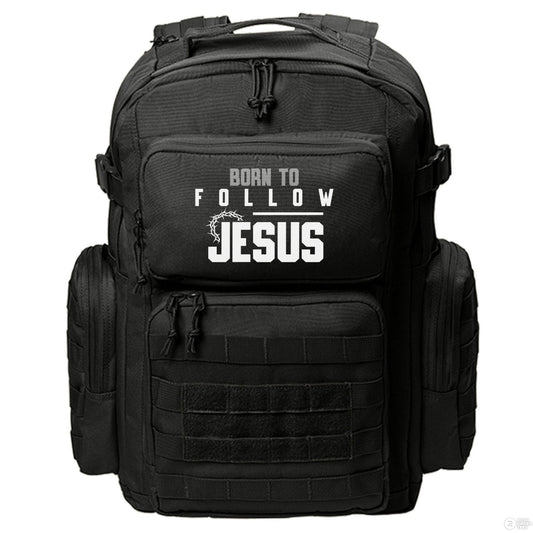 Born To Follow Him Christian Backpack - ClaimedbyGodDesigns