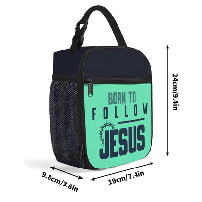 Born To Follow Him Insulated Christian Lunch Box for Kids - ClaimedbyGodDesigns