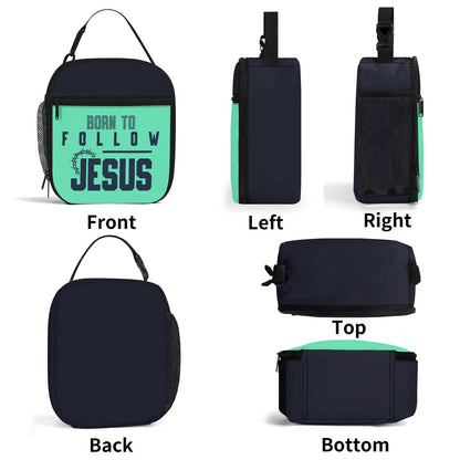 Born To Follow Him Insulated Christian Lunch Box for Kids - ClaimedbyGodDesigns