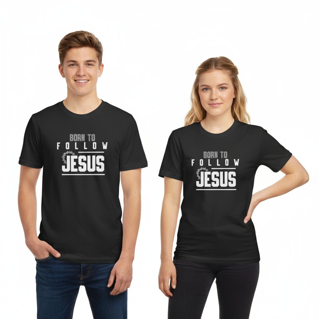 Born To Follow Him Youth Christian T-shirt - ClaimedbyGodDesigns