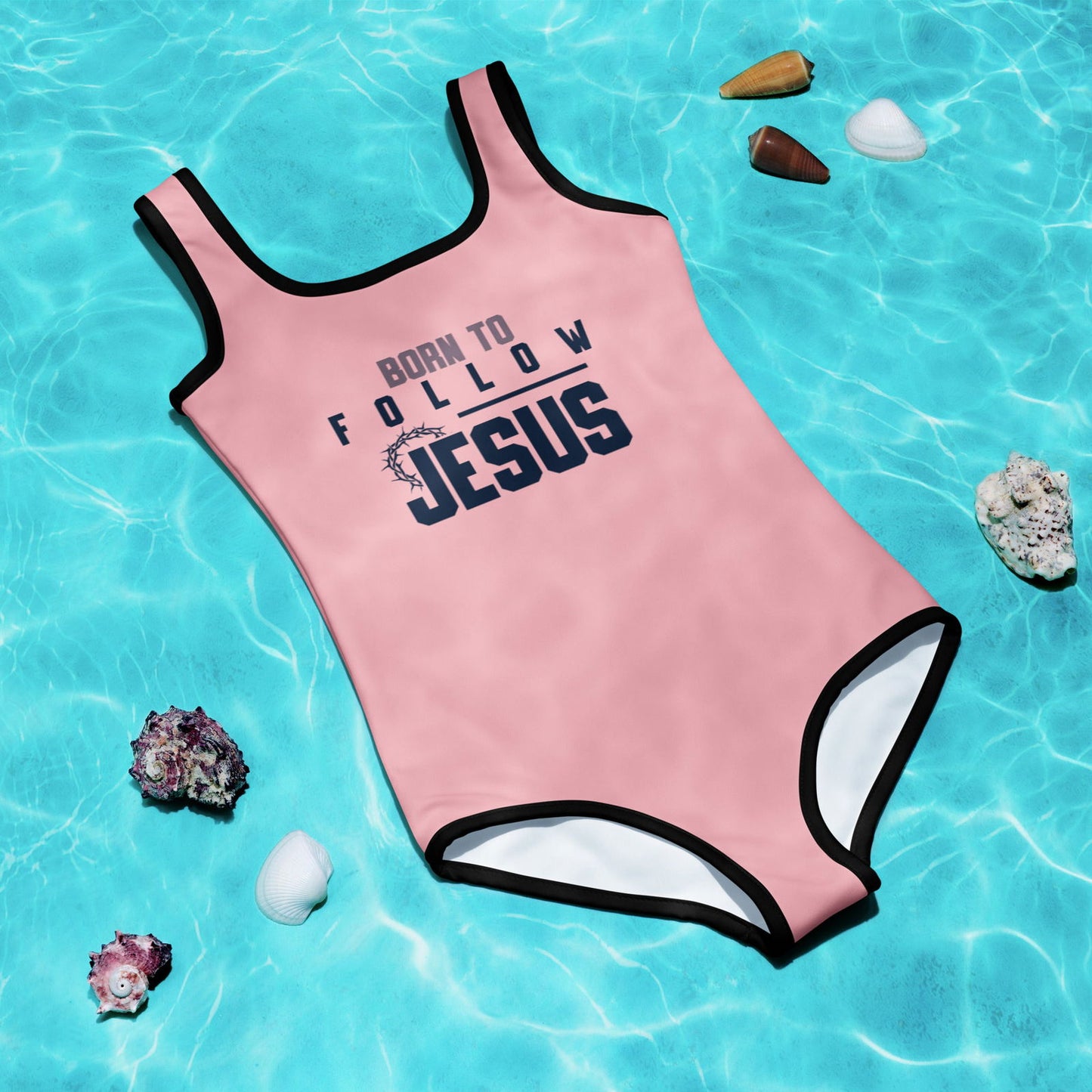 Born To Follow Jesus Christian Kids Swimsuit - ClaimedbyGodDesigns