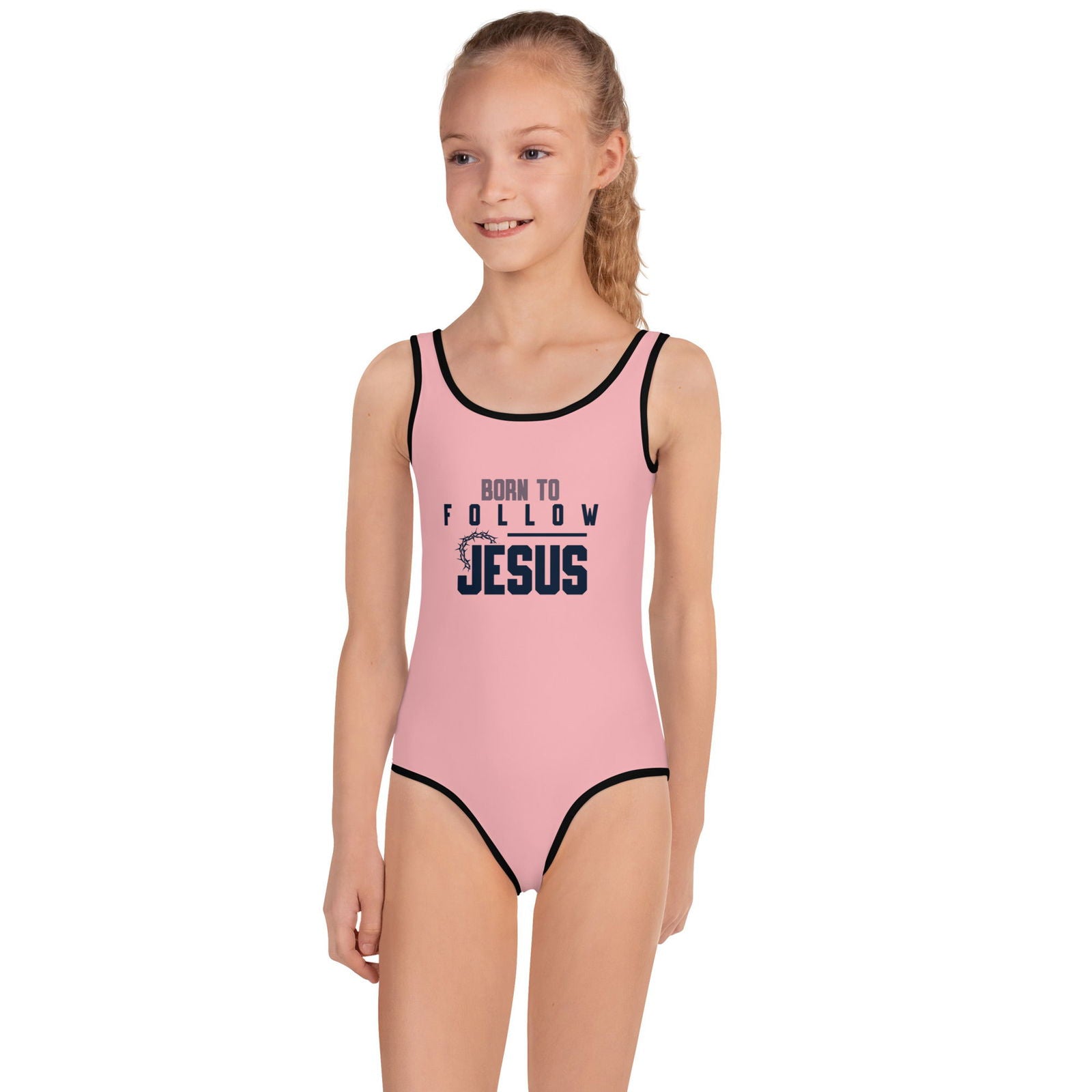 Born To Follow Jesus Christian Kids Swimsuit - ClaimedbyGodDesigns