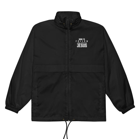 Born To Follow Jesus Christian Unisex windbreaker - ClaimedbyGodDesigns