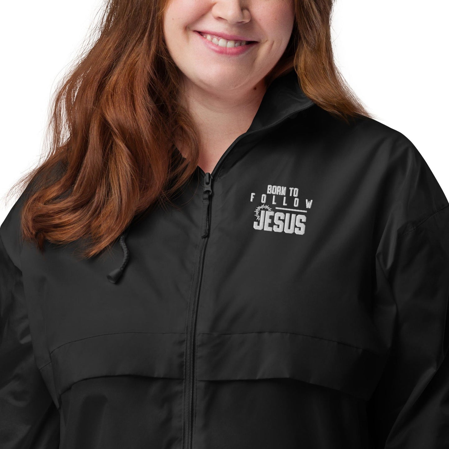 Born To Follow Jesus Christian Unisex windbreaker - ClaimedbyGodDesigns