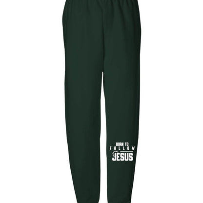 Born To Follow Jesus Youth Christian Sweatpants - ClaimedbyGodDesigns