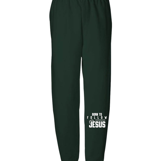 Born To Follow Jesus Youth Christian Sweatpants - ClaimedbyGodDesigns