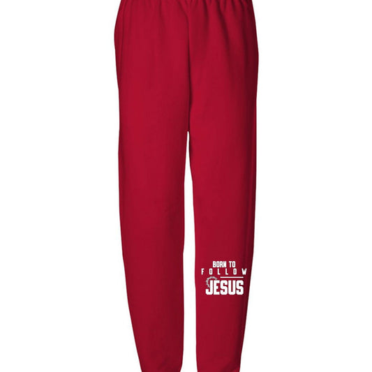 Born To Follow Jesus Youth Christian Sweatpants - ClaimedbyGodDesigns