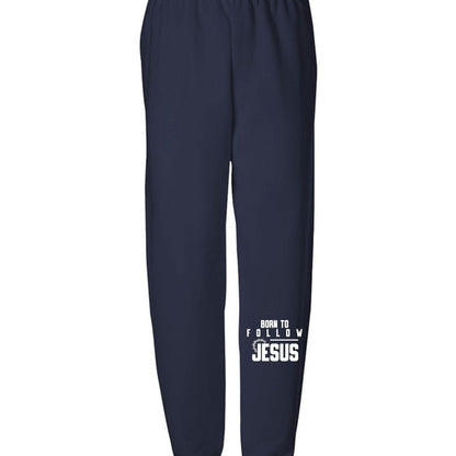 Born To Follow Jesus Youth Christian Sweatpants - ClaimedbyGodDesigns