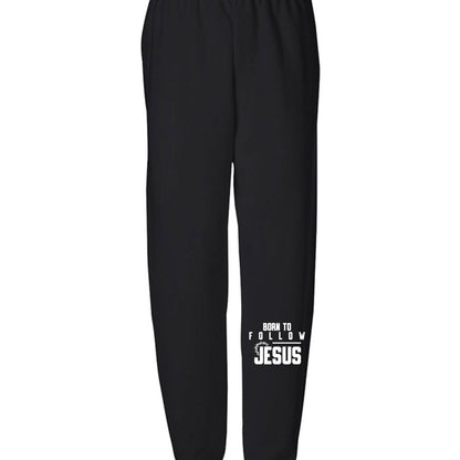 Born To Follow Jesus Youth Christian Sweatpants - ClaimedbyGodDesigns