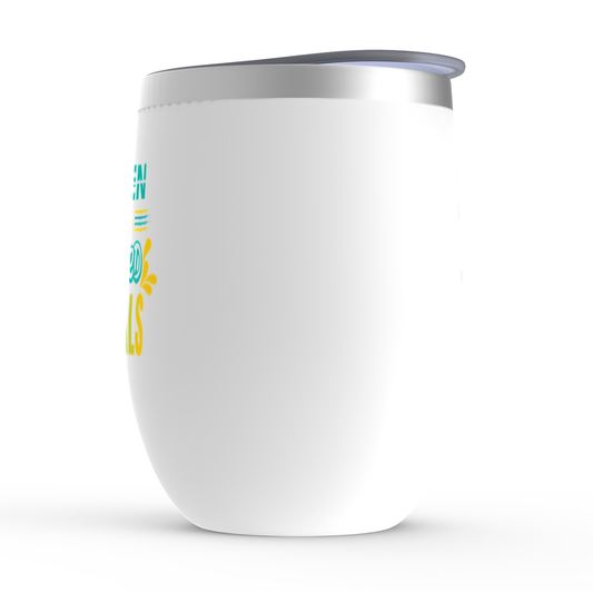 Broken But Not Defeated By My Trials Stemless Wine Tumblers 12oz - ClaimedbyGodDesigns