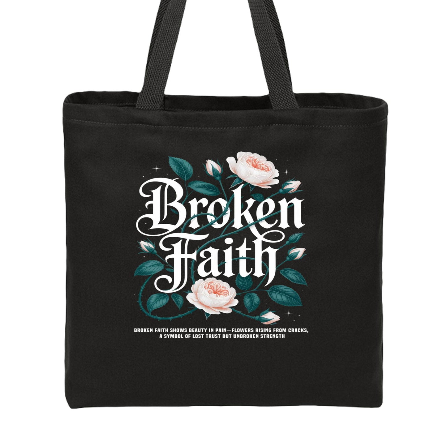 Broken Faith Christian Tote Bag - ClaimedbyGodDesigns