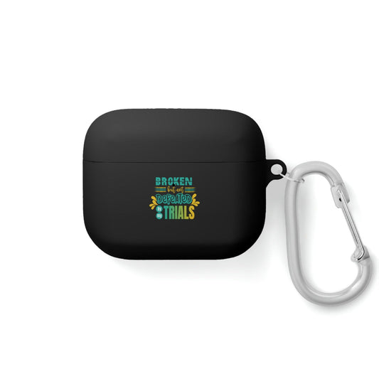Broken but not Defeated By My Trials Airpods / Airpods Pro Case cover - ClaimedbyGodDesigns