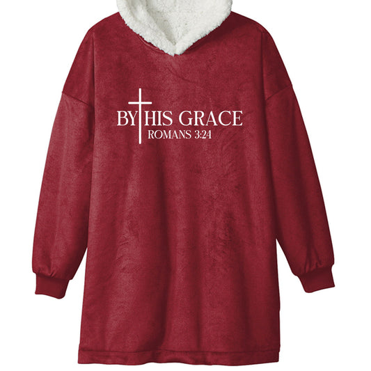By His Grace Unisex Premium Wearable Blanket - ClaimedbyGodDesigns