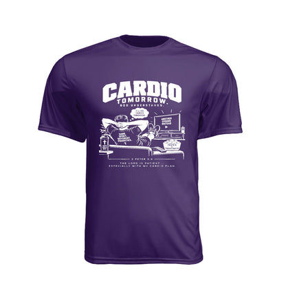 Cardio Tomorrow God Understands Unisex Christian Gym T-Shirt | 2 Peter 3:9 - Claimed by God Designs