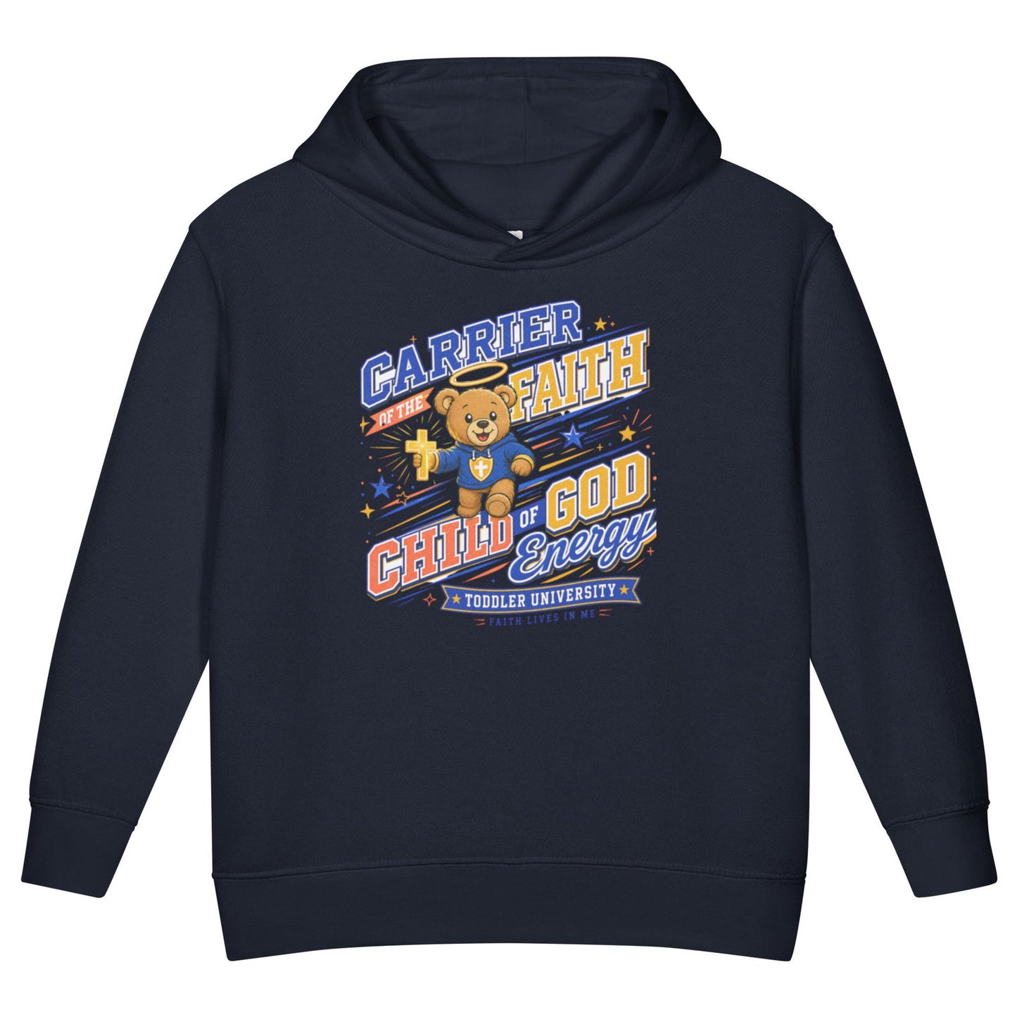Carrier Of Faith Christian University Toddler Pullover Hooded Sweatshirt - ClaimedbyGodDesigns