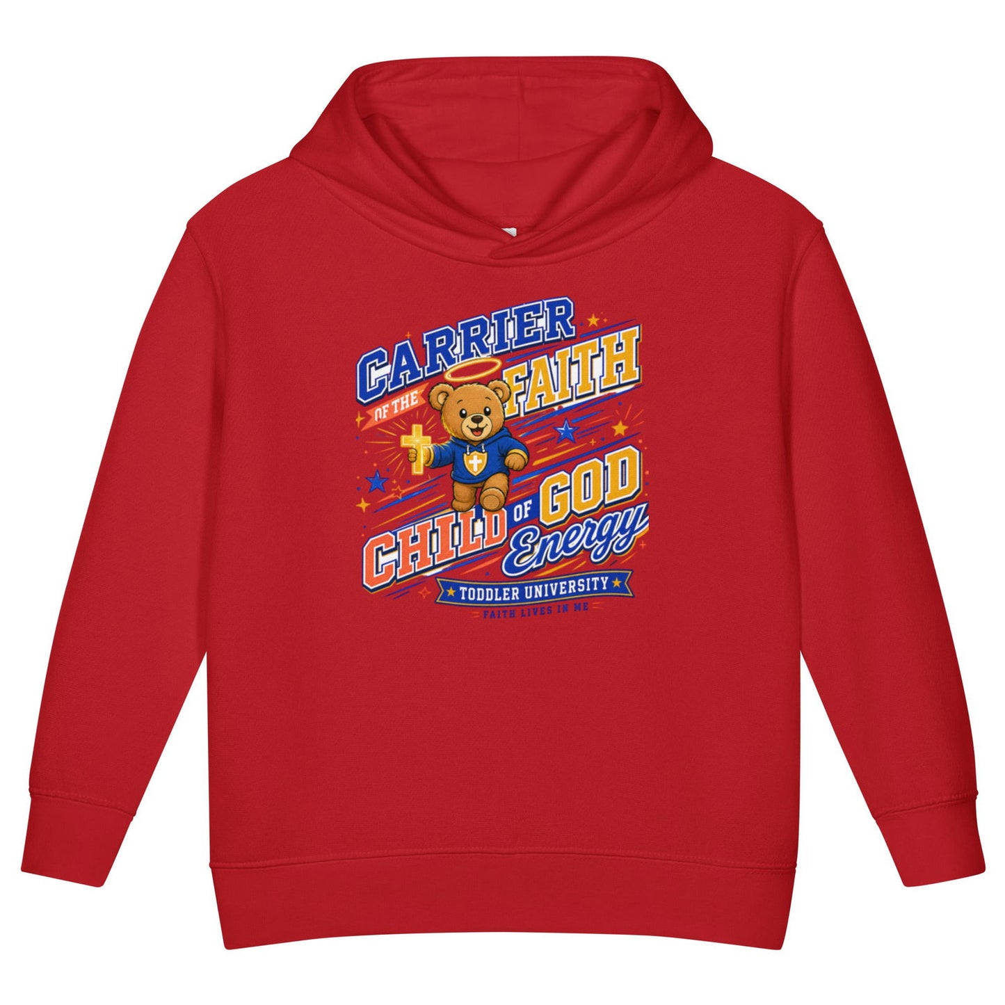 Carrier Of Faith Christian University Toddler Pullover Hooded Sweatshirt - ClaimedbyGodDesigns