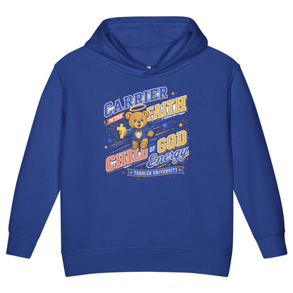 Carrier Of Faith Christian University Toddler Pullover Hooded Sweatshirt - ClaimedbyGodDesigns