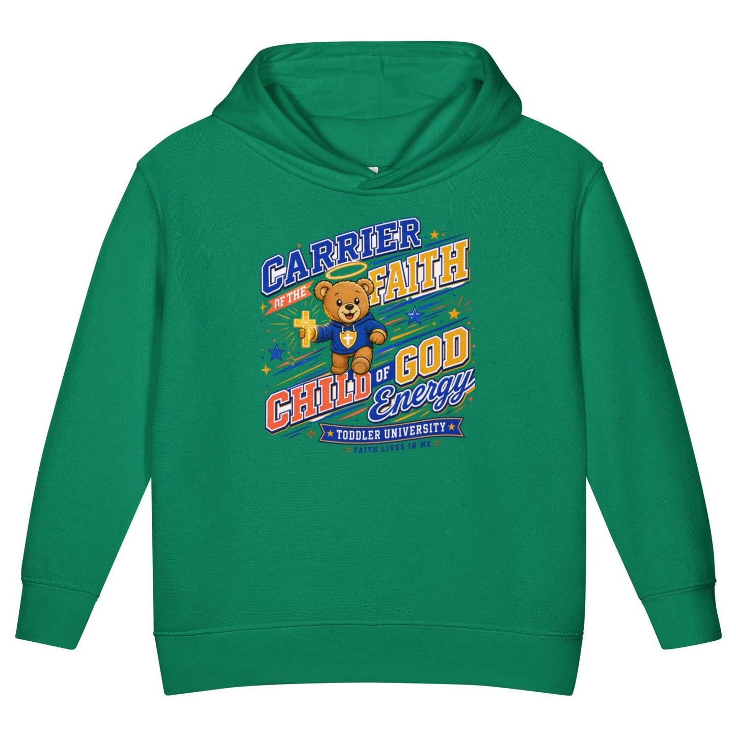 Carrier Of Faith Christian University Toddler Pullover Hooded Sweatshirt - ClaimedbyGodDesigns