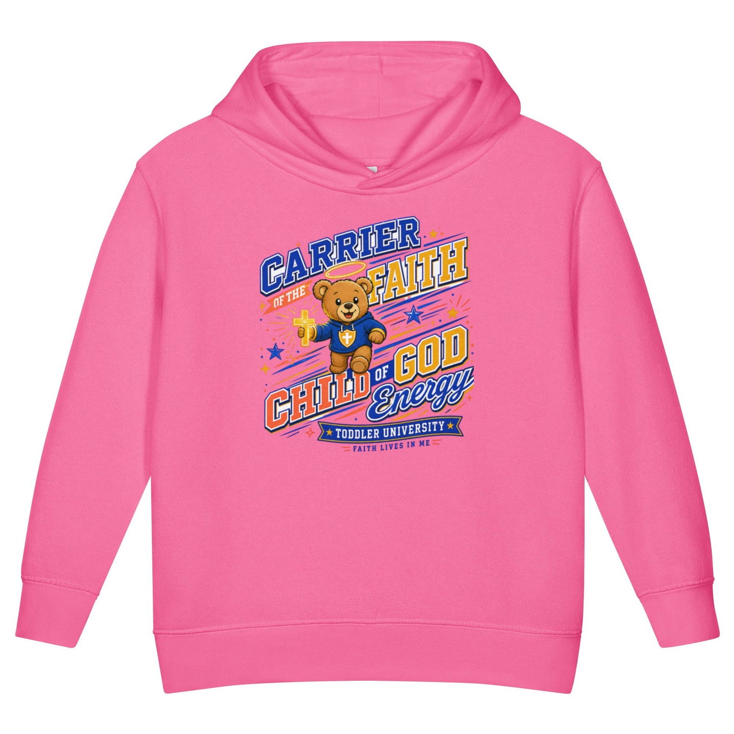 Carrier Of Faith Christian University Toddler Pullover Hooded Sweatshirt - ClaimedbyGodDesigns
