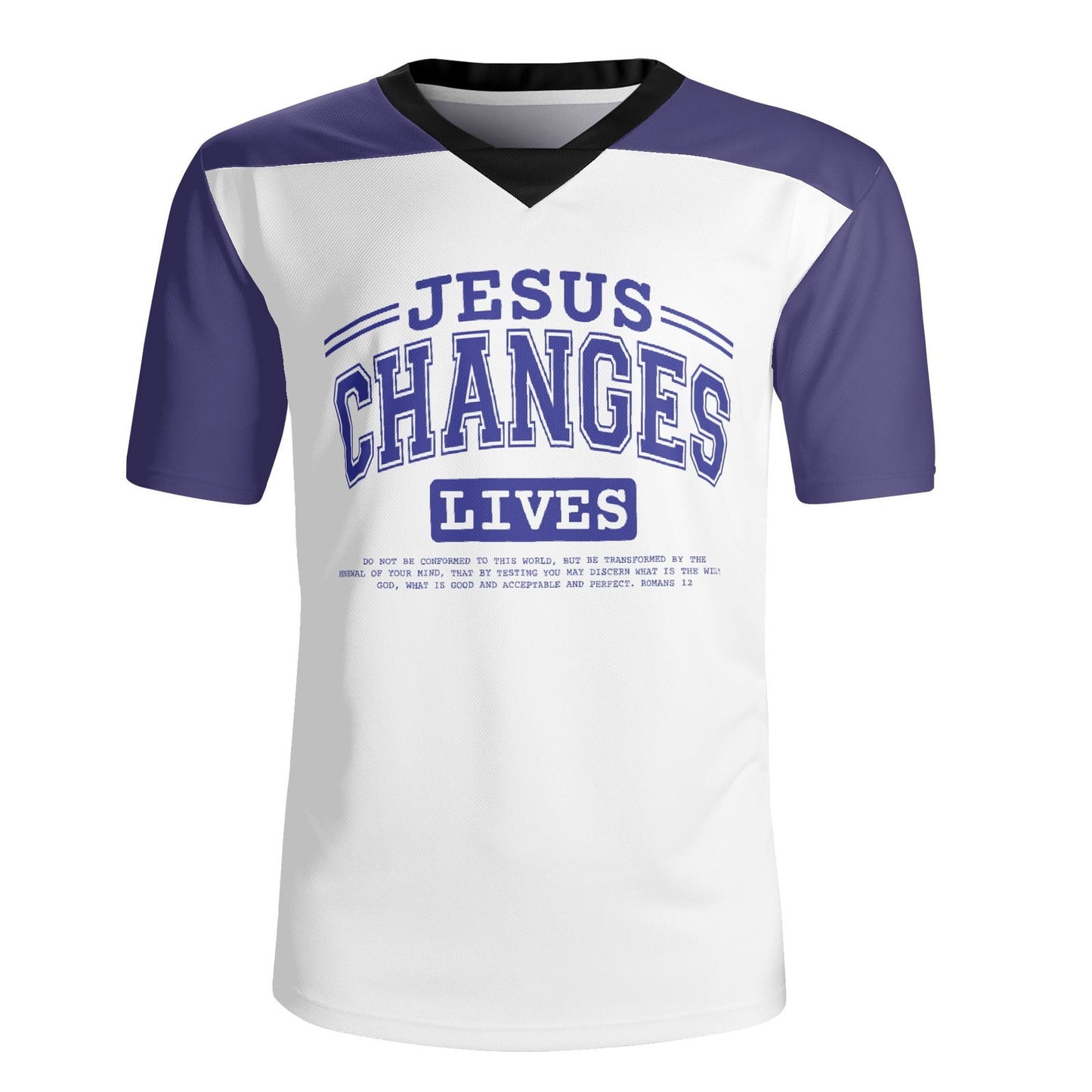 Changes Lives Mens Christian Football Rugby Jersey - ClaimedbyGodDesigns