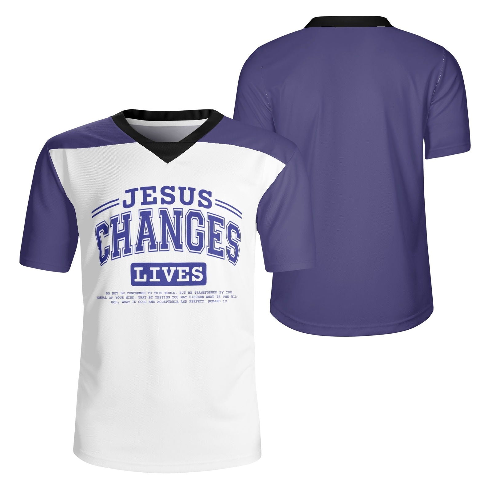 Changes Lives Mens Christian Football Rugby Jersey - ClaimedbyGodDesigns