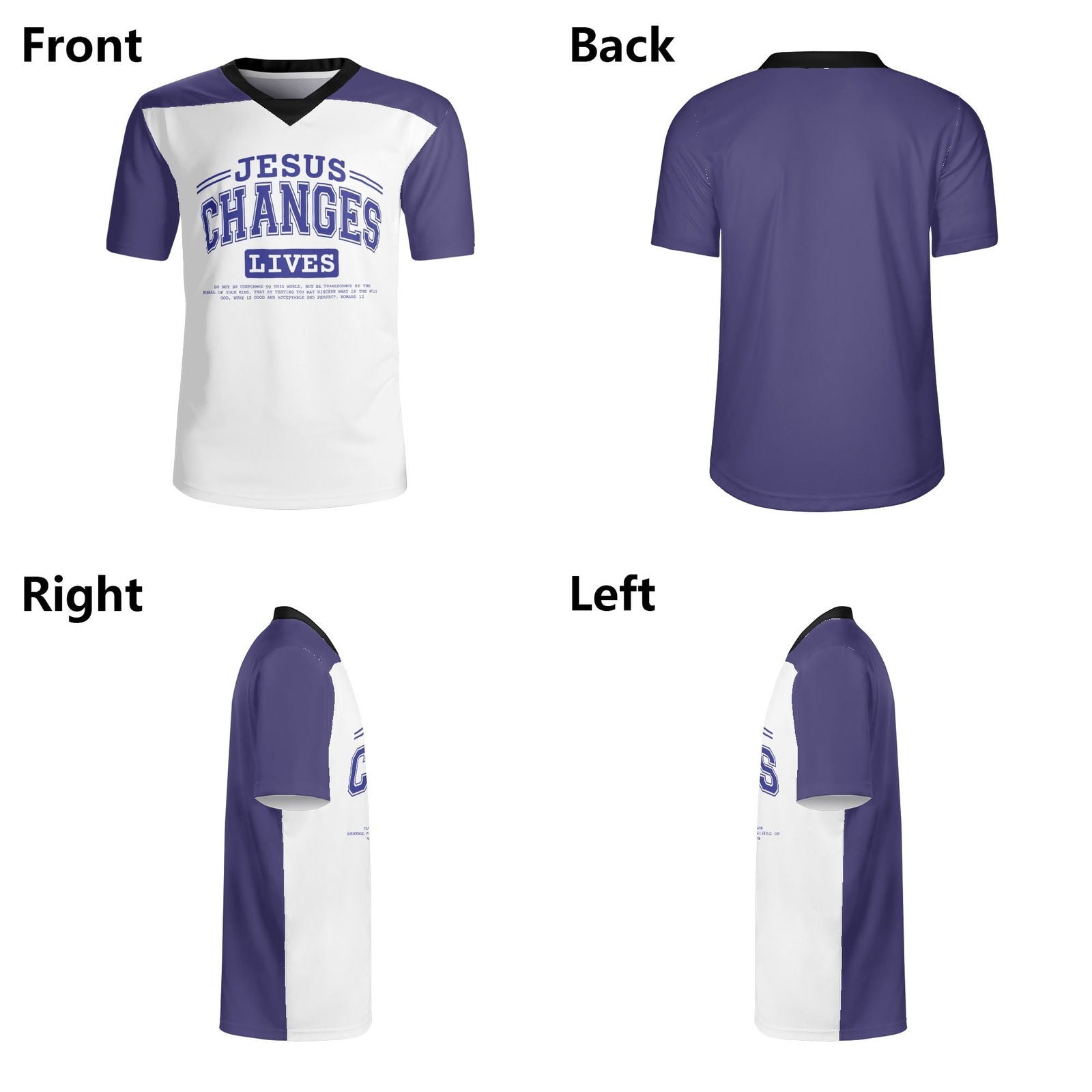 Changes Lives Mens Christian Football Rugby Jersey - ClaimedbyGodDesigns