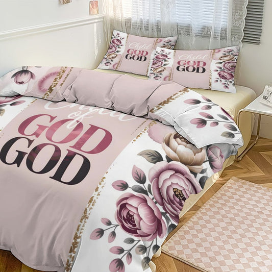 Child Of God 3-Piece Christian Bedding Set - ClaimedbyGodDesigns