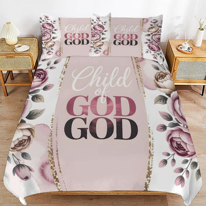 Child Of God 3-Piece Christian Bedding Set - ClaimedbyGodDesigns