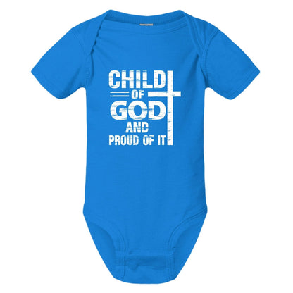 Child Of God And Proud Of It Baby Christian Jumpsuit - ClaimedbyGodDesigns