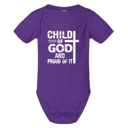 Child Of God And Proud Of It Baby Christian Jumpsuit - ClaimedbyGodDesigns