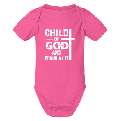 Child Of God And Proud Of It Baby Christian Jumpsuit - ClaimedbyGodDesigns