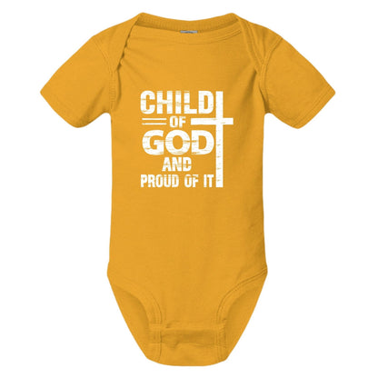 Child Of God And Proud Of It Baby Christian Jumpsuit - ClaimedbyGodDesigns