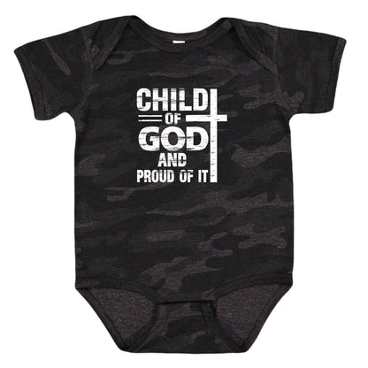 Child Of God And Proud Of It Baby Christian Jumpsuit - ClaimedbyGodDesigns