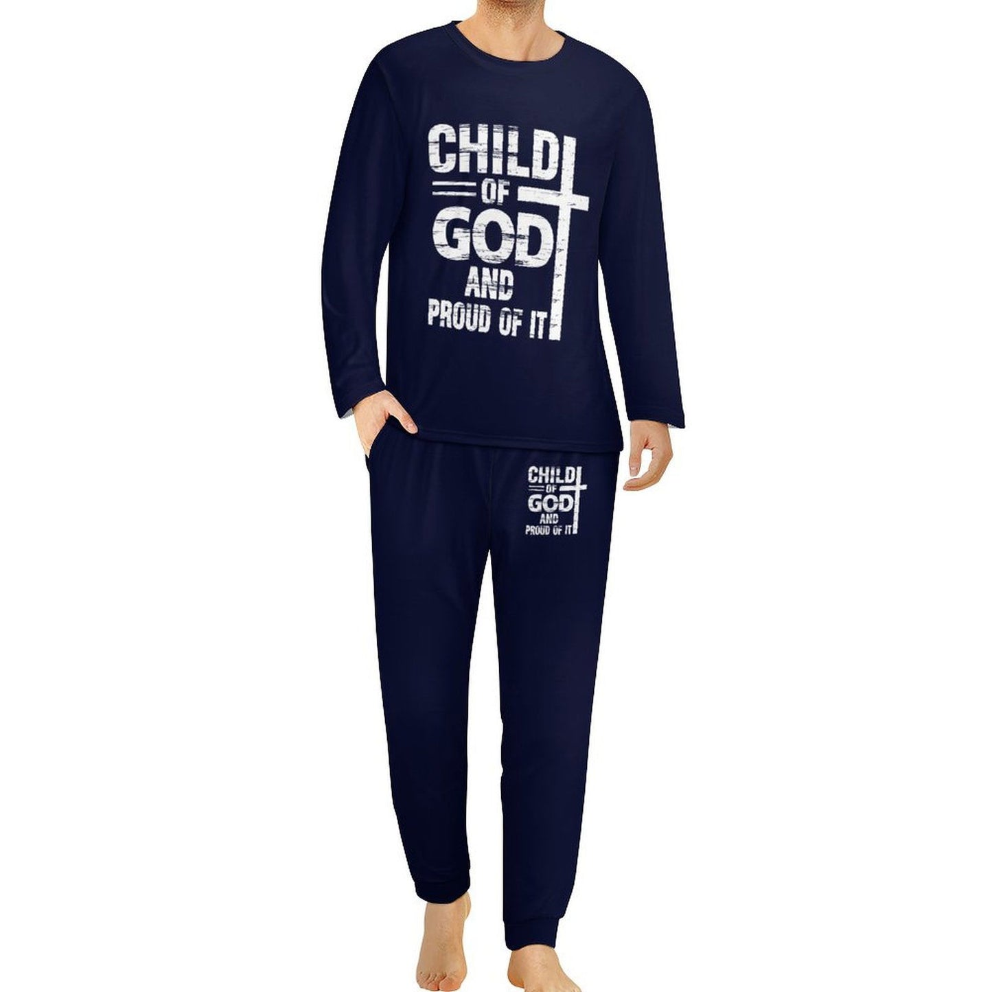 Child Of God And Proud Of It Men's Christian Pajamas - ClaimedbyGodDesigns