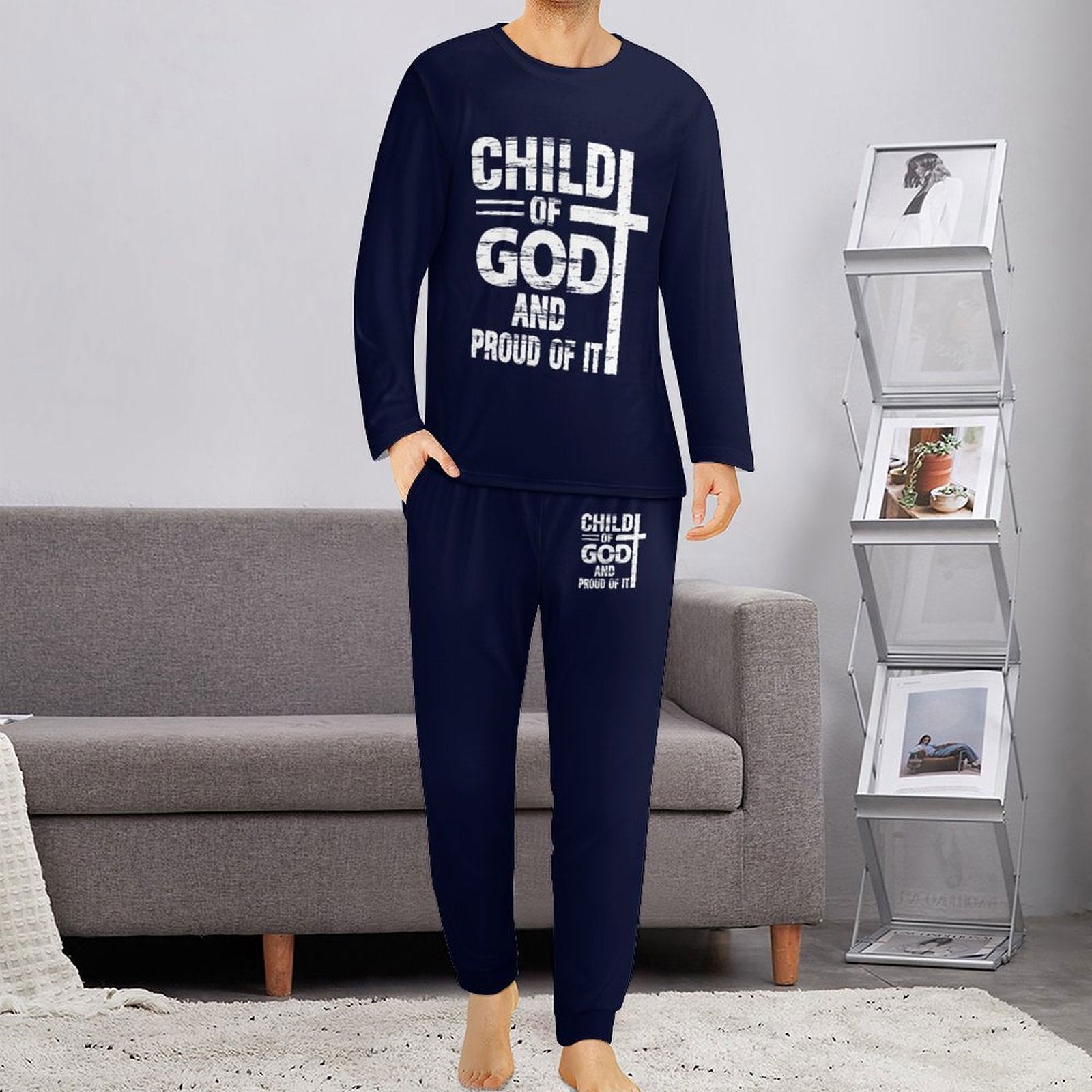 Child Of God And Proud Of It Men's Christian Pajamas - ClaimedbyGodDesigns