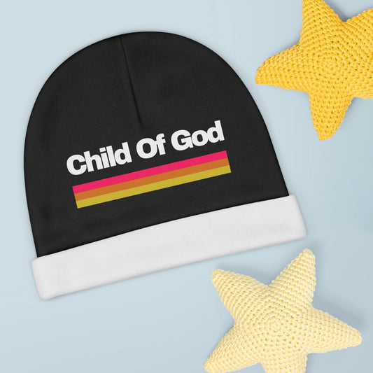 Child Of God Baby Beanie (AOP) - ClaimedbyGodDesigns