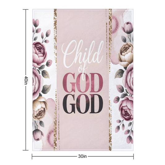 Child Of God Christian Flannel Throw Blanket for Bedroom - ClaimedbyGodDesigns