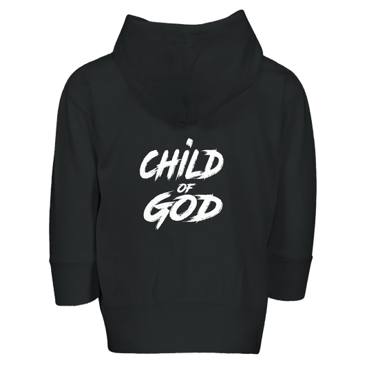 Child Of God Christian Toddler Zip Fleece Hooded Sweatshirt - ClaimedbyGodDesigns