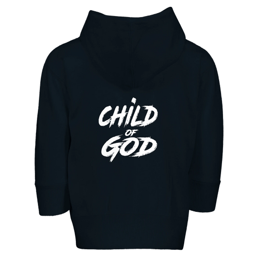 Child Of God Christian Toddler Zip Fleece Hooded Sweatshirt - ClaimedbyGodDesigns