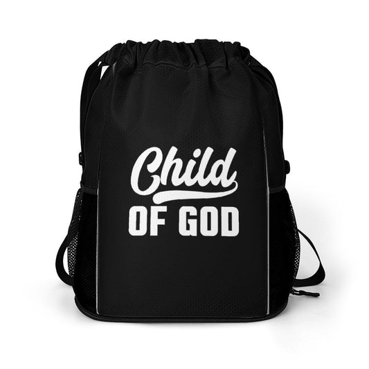 Child Of God Christian Waffle Cloth Drawstring Bag - ClaimedbyGodDesigns