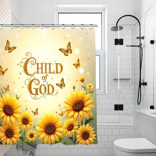 Child Of God Christian Waterproof Shower Curtain - ClaimedbyGodDesigns