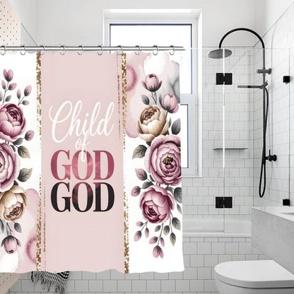 Child Of God Christian Waterproof Shower Curtain - ClaimedbyGodDesigns