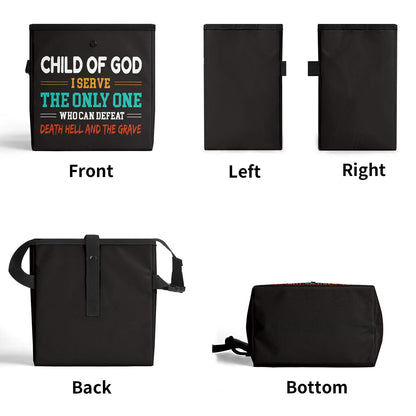 Child Of God I Serve The Only One Who Can Defeat Death Hell & The Grave Hanging Storage Trash Car Organizer Bag Christian Car Accessories - ClaimedbyGodDesigns