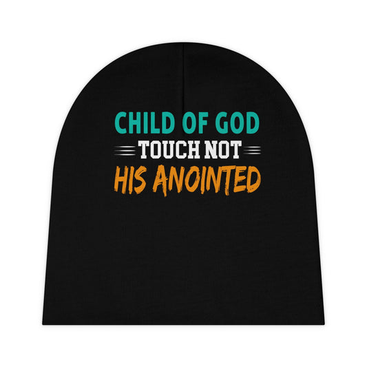 Child Of God Touch Not His Anointed Baby Beanie (AOP) - ClaimedbyGodDesigns